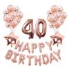Amazon Oro Rosa 30 40 50 Globo Digital de Papel Metálico Set para Fiesta de Cumpleaños Papel Recortado Lentejuelas Globo de Látex