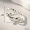 Anillo de Línea Ins Europea y Americana con Corte de Anillo Anillo Abierto Diseño de Nicho Anillo Geométrico Simple Joyería de Nicho Transfronteriza