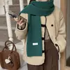 Bufanda Nueva de Invierno para Mujer Color Sólido Suave Cera Versátil Moda Coreana Pareja Estudiante Básica Tejida Cálida