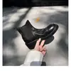 Botines Chelsea de Cuero de Caballo Lavado con Pliegues para Mujer Otoño/Invierno 2026 Nuevos Botas Chimenea Elásticas Vintage Botas Martin de Suela Gruesa
