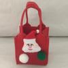 Bolsa de Fieltro Navideña Transfronteriza Estilo Tiktok, Bolsa de Fieltro Creativa para Regalo de Nochebuena de Dulces para Niños