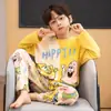 Pijama Infantil de Manga Longa Fino Roupa de Casa de Bebê Roupa de Outono para Menino Crianças Médias e Grandes Desenho Animado Adolescentes Roupa para Ar Condicionado conjunto