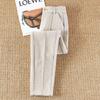 Calças de Lã com Padrão Espinha de Peixe Forradas com Fleece para Mulheres Inverno 2023 Nova Roupa Externa Outono e Inverno Cintura Alta Aparência Emagrecedora Quente Casual Luz de Velas