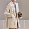 Ropa de Abrigo Otoño e Invierno para Mujer 2025 Nuevos Tejidos de Punto de Longitud Media Cardigans Talla Grande Sueltos Tendencia de Mamá Perezosa de Gama Alta