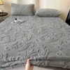 Lençol de Cama de Lã de Leite Ajustável Peça Única Inverno Engrossado Quente Dormitório Quarto Uso Doméstico Macio Confortável Protetor de Lençol Ajustável