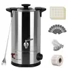 Derretedor Elétrico de Cera para Fabricação de Velas Conjunto de Panela Derretedora de Grande Capacidade 8L Derretedor de Cera Tudo-em-Um Bico Dosador
