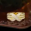 Anillo Nuevo de Verano Estilo Old Money Personalizado para Mujer, Anillo Textura X Estilo Lujo Accesible, Joyería de Gama Alta Estilo Palacio
