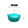 Prato de Frutas Criativo Japonês Tigela de Salada Transparente Borda Dourada Lótus Azul Névoa Simples Casa Hotel Tigela de Prato Frio Conjunto Lavador de Chá