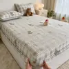 Sábana bajera acolchada, pieza única, protector de colchón engrosado, no es algodón puro, funda de cama 100% algodón, protector de colchón a prueba de polvo y antideslizante