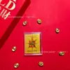 Pegatinas personalizadas de oro macizo para teléfono que traen fortuna con respaldo adhesivo, populares en joyerías, atrayendo clientes, regalos de oro al por mayor