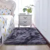 Tapete tie-dye transfronteiriço de seda e lã dropshipping atacado sala de estar quarto influenciador tapete de cabeceira capacho resistente à sujeira fácil de cuidar almofada para os pés