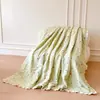 Versão Coreana de 2026 Renda Francesa Estampa Floral Mãe-Filho Algodão Puro Gaze Dupla Camada Colcha de Verão Estilo Princesa Fresco Colcha Refrescante de Verão
