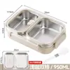 Caixa de almoço de aço inoxidável 316L, evita a mistura de sabores, segura para micro-ondas, adequada para trabalhadores de escritório, hermética e portátil, ideal para dormitórios estudantis