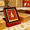 Estátua de Guanyin Feng Shui em Ouro Puro 999, Estátua de Buda, Decoração de Mesa para Sala de Estar, Conjunto de Enfeites Dourados, Presentes para Templos e Atrações Turísticas