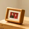 Marco de Foto Pequeño de Madera Maciza para Registro de Matrimonio de Caja y Espiga Pantalla de Mesa DIY 2 Pulgadas Certificado de Recepción Regalo Conmemorativo de Foto de Boda