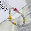 Corrente de celular com pingente de borboleta e flor em miçangas, cor dopamina, DIY ccd chain pendant de Yiwu