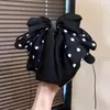 Presilha de rabo de cavalo suave e elegante com laço e fita, presilha de cabelo de alta qualidade para mulheres, presilha tipo tubarão estilo coreano