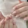 Rosa Doce Sonhador Bolinhas Laço Simples Elegante Menina Gentil Estilo Ins Europeu Americano Manicure Removível 24 Peças