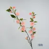 Camelia de Rama Larga Simulada Decoración Suave para el Hogar Flor de Margarita Pequeña Artificial Decoración Fresca de Mesa de Hotel Flor de Seda Venta al por Mayor y al por Menor