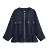 Para Exportación Transfronteriza Ropa de Mujer al por Mayor Ropa de Verano Aliexpress Nueva Casual Europea y Americana Mezcla de Lino Chaqueta de Caza Chaqueta