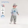 [7A Antibacteriano] Conjunto de Duas Peças para Meninas, Moletom Listrado de Outono para Meninos, Conjunto Infantil, Roupa de Outono com Manga Longa para Bebês