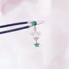 Pendientes de aleación de titanio F136 estrella de cinco puntas hueca colgante de circonita cabeza de joyería DIY joyería para piercing corporal de titanio G23