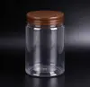 Spot Wholesale Tapa de Aluminio Tapa de Cristal Botella de Plástico de Boca Ancha para Mascotas Empaque para Frutos Secos Salsa Picante Frasco Sellado Transparente
