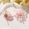 Brincos Amarelos Florais com Contas Color-Blocking Creme Fofos de Verão, Tacos de Orelha, Presilhas de Cabelo, Broches, Acessórios de Flor para Sapatos para Mulheres