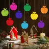 Decorações de Festa para a Época de Volta às Aulas Transfronteiriças, Enfeites Pendentes, Montagem de Ambiente para Corredores de Sala de Aula, Enfeites Pendentes de Maçã