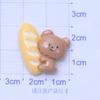 Novo urso de comida e brincadeira cola creme DIY pacote de material para capa de celular acessórios de joia de resina decoração de grampo de cabelo tiara furo