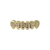 Europeu e Americano Mais Vendidos Hip-Hop Cobre Galvanizado 46 Diamantes Folheado a Ouro 18K Hip-Hop Grills Dentários Moda Atravessando Fronteiras Atacado