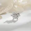 Exquisitos y Elegantes Aretes de Perla con Forma de Copo de Nieve, Estilo Francés de Lujo Ligero Joyería de Gama Alta Hensen Aretes para Cartílago