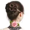 Peluca Marubeni para Cabeza de Mujer con Pinza Agarradora Tipo Nueve Flores Bolsa para Peluca de Mujer Rizo de Cabello Brácteas Flor para la Cabeza de la Novia Rizo de Cabello