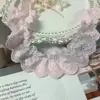 Almofada de Sofá com Renda Plissada de Algodão Bordada Oca de 4,5cm de Largura Bolsa Roupas de Bebê Punhos Tecido para Decoração de Casa