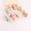 Juguetes para niños adornos de manualidades fabricantes al por mayor diy caricaturas nueces arte de madera pequeño graffiti material didáctico bolsas de algodón