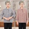 Vestido de Verano para Mujeres Mayores Camisa de Mujer Manga Larga Talla Grande Vestido de Abuela para la Señora Mayor Ropa para Mayores Camisa para Madre de Mediana Edad