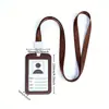 Portatarjetas de Identificación de Color Sólido Popular Transfronterizo, Portatarjetas de Identificación de Estudiante, Portatarjetas de Identificación de Empleado, Al por Mayor en Stock Portatarjetas Moderno con Cordón