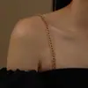 Sutiã Popular com Ajuste de Strass em Várias Fileiras Alças Invisíveis para Vestido de Noiva Acessórios de Vestuário Alças de Metal Atacado
