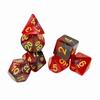 Traje de 7 dados Dados multifacéticos de dos colores Traje de dados Combo de dados con purpurina estrella transfronterizo Juego creativo