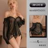 Lanqi cadena para camisa estilo novio sexy de tirantes de cadena perspectiva gasa pijama deseo puro tentación lencería sexy 2812