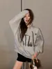 Moletom com Capuz 26AW Mecânico Totem Outono/Inverno Retrô Americano Unissex Casual Versátil Tendência Curto Largo Tendência