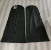Funda Antipolvo de Tela No Tejida Negra para Abrigos, Bolsa Antipolvo Plegable para Vestidos de Novia, Funda Antipolvo de Almacenamiento para Abrigos
