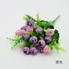 Flores artificiales para decoración del hogar, ramo de 15 capullos de rosa estrella, flores falsas para decoración de bodas y escaparates
