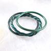 Pulsera de plástico pintado de 3 capas, silicona, tubo hueco, lámina de oro imitación, pulsera de gelatina, pulsera de cuerda retorcida, salida de fábrica