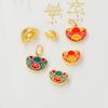 Sha Jinqiang color serie lingote de plata accesorios de colgante de cuentas diy hecho a mano material de colgante tejido para pulsera de mano venta al por mayor