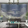 Novo papel de parede estilo chinês Pavilhão papel de parede para fundo de sofá e TV papel de parede para escritório de chefe decoração de estudo tecido de parede