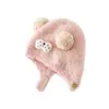 Gorro de tricô fofo, grosso, à prova de vento e que protege as orelhas, fofo e adequado para meninos e meninas, disponível em vários tamanhos para bebês de diferentes idades, com um pequeno design de tigre.