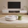 Mesa de Café Redonda Italiana Estilo Europeo Combinación de Mueble de TV Apartamento Pequeño Sala de Estar Moderna de Alto Grado Hogar Sencillo Lujo Ligero Tamaño