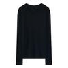 Suéter de Gola U Outono e Inverno Feminino Suéter de Cashmere Feminino Gola Baixa Slim Aparência Emagrecedora Justo Suéter para Usar por Baixo Malha Pura de Cashmere