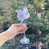 Conjunto de Taças de Vinho de Designer Original Europeu Ocidental e Americano, Flores Românticas de Noiva, Conjunto de Taças de Vinho de Borboleta Lindo e Belo